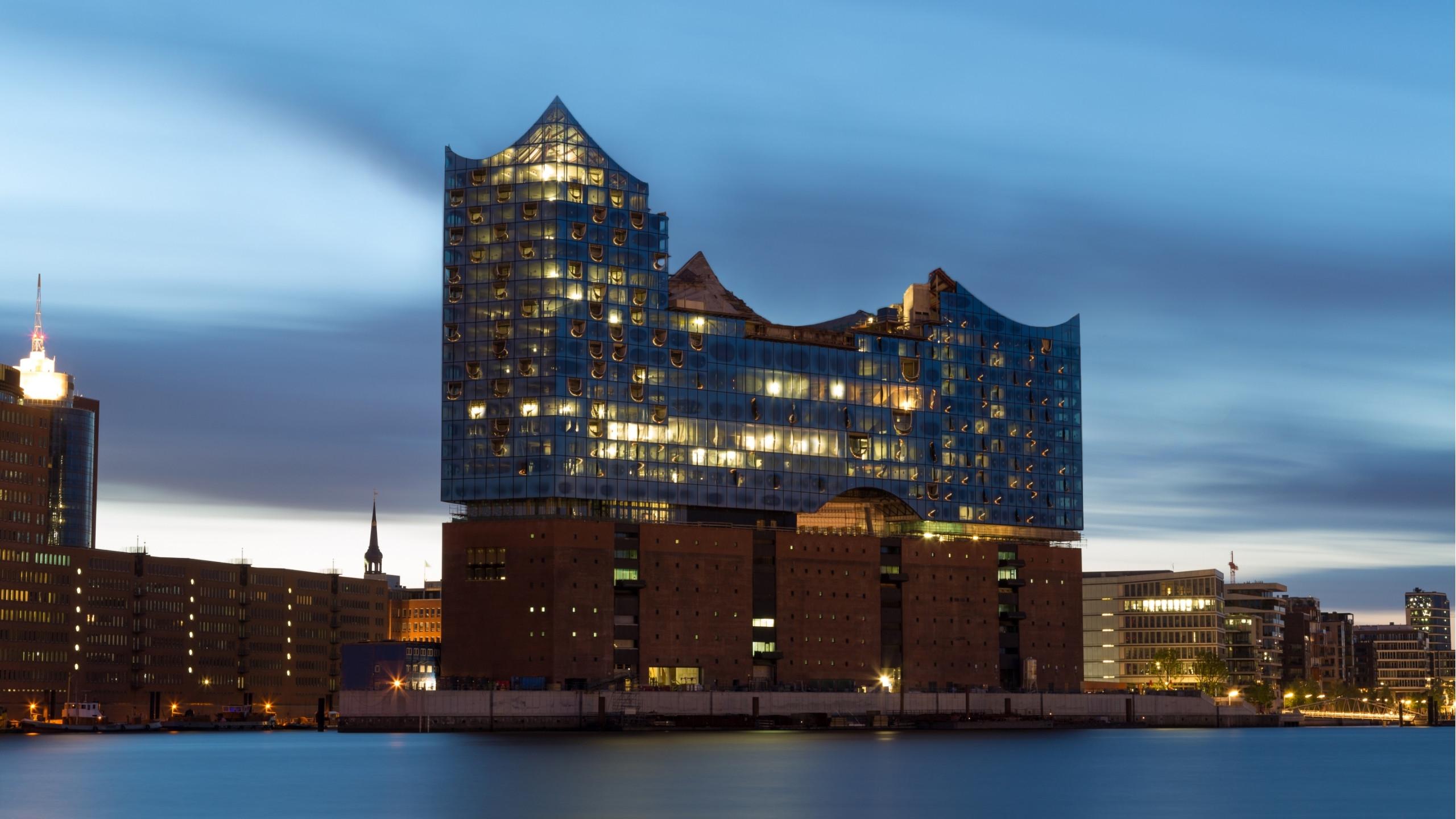 Hamburg harbour , Elbe Philharmonic Hall